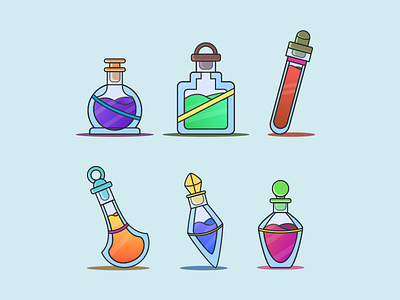 Potions Flat Illustration