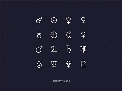 Planetary Alchemy Signs Symbols alchemy ancient classic cryptid icons