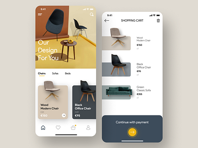 Chair app art chair decoration design furniture furniture app graphic design minimal ui uidesign ux