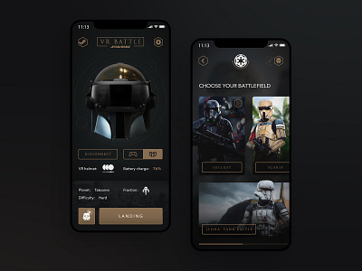 VR Battle app artitype concept design interface starwars ui uiux ux web webdesign