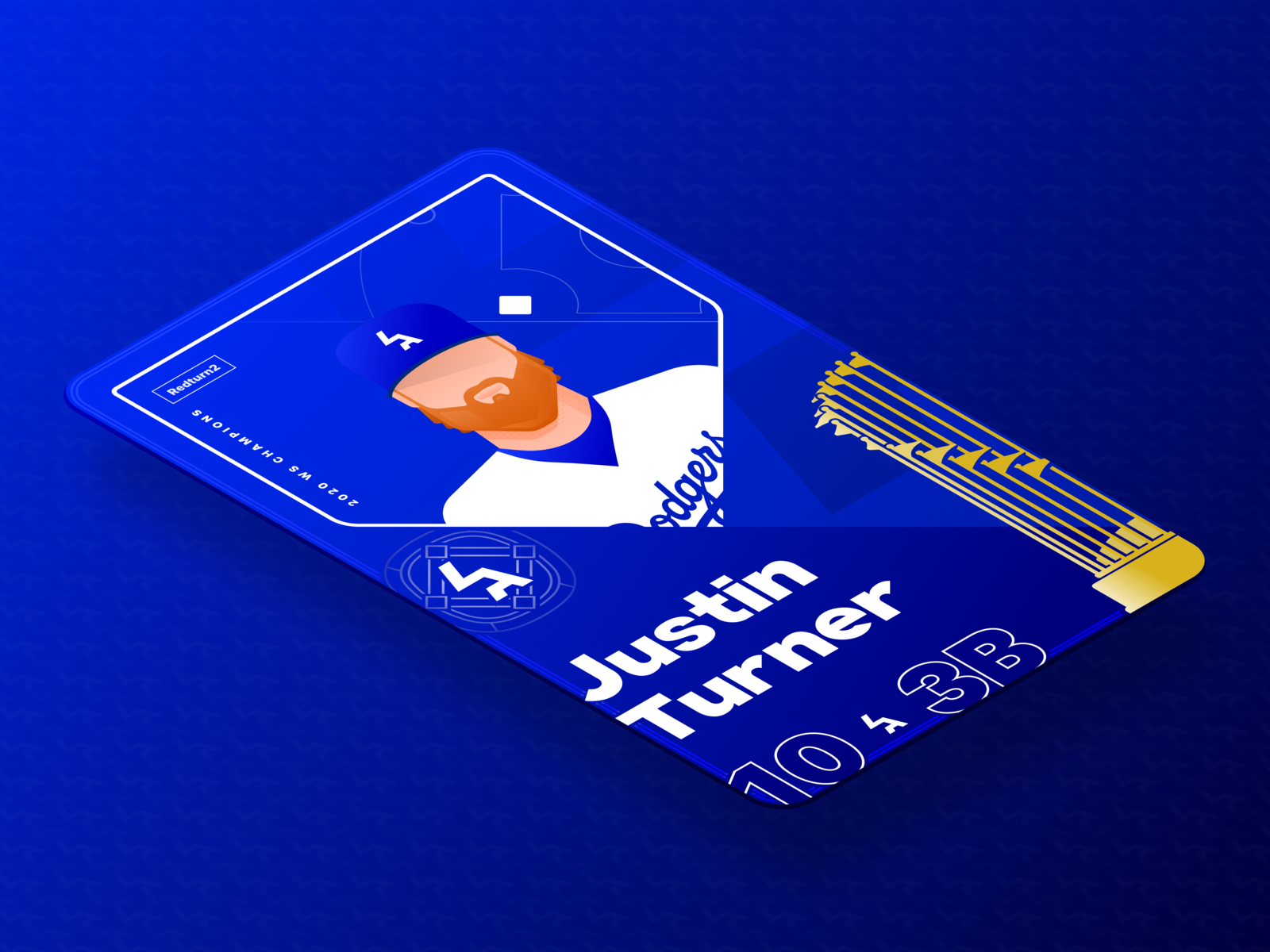 Dodgers 2020 World Series NFT Baseball Card: Justin Turner by Max