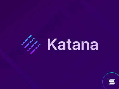 Katana Logo & Wordmark Branding Concept branding crypto flat gradient invest katana logo market minimal nft options simple sol solana trading web3 wordmark