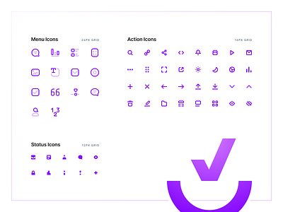 UserEvidence Icons bar chart dark mode data document email graph grid size icon set icon system interaction link lock multiple choice nps publish share slider survey user visible