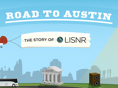 History of LISNR (Thus Far...) Infographic cincinnat illustration infographic lisnr startup startupbus sxsw tech