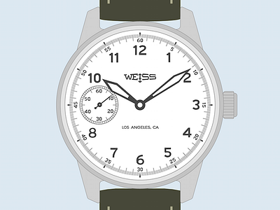 Weiss Standard Issue Field Watch dial field illustration khaki time watch