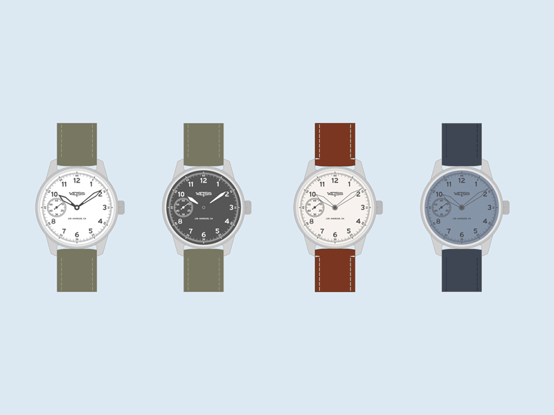 Weiss Standard Issue Field Watch - The Whole Series animation dial field illustration khaki time watch
