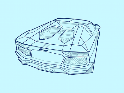Lamborghini Aventador aventador car illustration lamborghini
