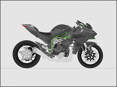 Kawasaki Ninja H2R - Side [Full Color]