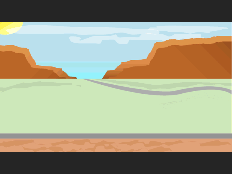 Stop/Start Car Animation animation car desert driving gif scene shadow west