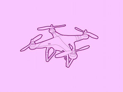 DJI Phantom - 30 Minute Warmup dji drawing drone flat illustration line phantom quadcopter warmup wip