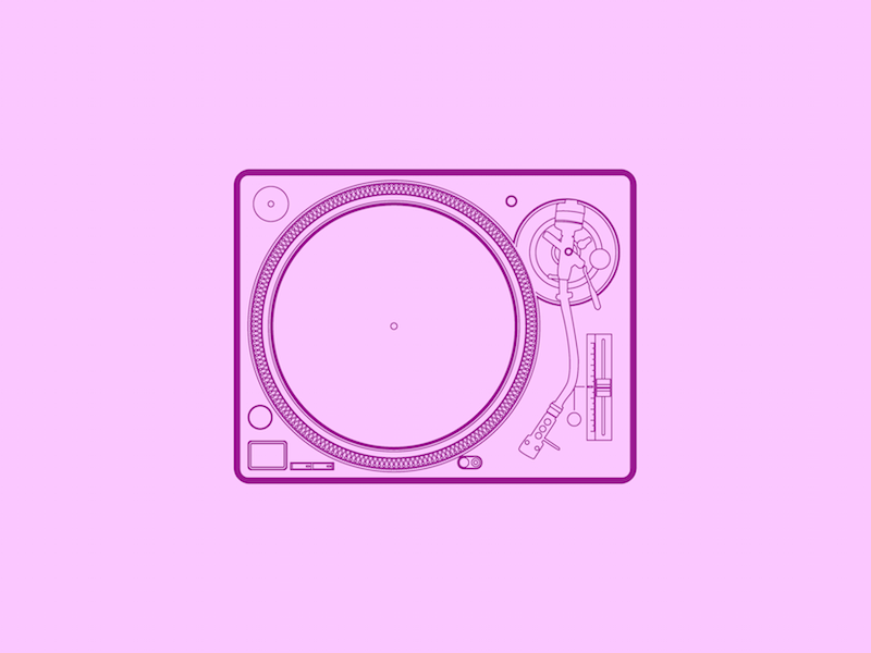 Technics SL-1200 - 30 Minute Warmup illustration warmup turntable instrument 1200 technics music wip flat line