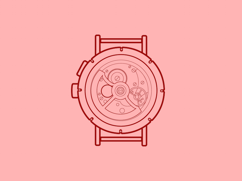 Nomos Tangomat GMT - 30 Minute Warmup drawing wip warmup illustration tangomat mechanical nomos watch gmt