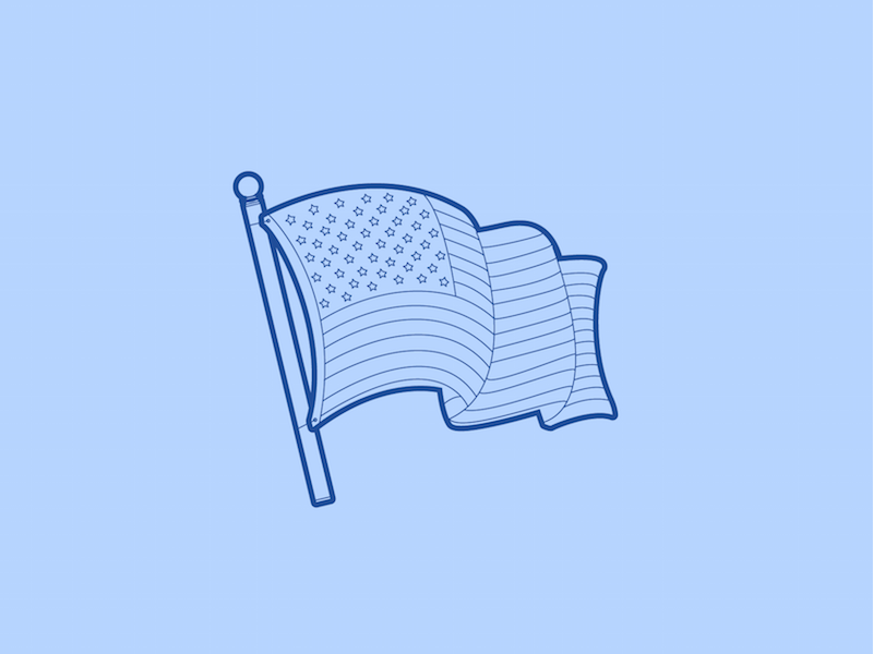 American Flag - 30 Minute Warmup patriot holiday memorial flag american illustration warmup wip drawing