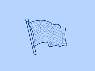 American Flag - 30 Minute Warmup american drawing flag holiday illustration memorial patriot warmup wip
