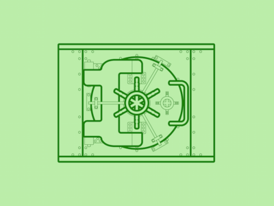 Bank Vault - 30 Minute Warmup bank flat illustration line lock security vault warmup wip