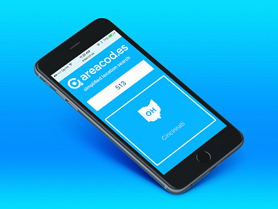 Introducing areacod.es app area code ios iphone mockup search server ui ux web