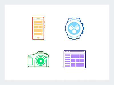 Lines and Things chronograph development dslr icon phone ui ux watch web