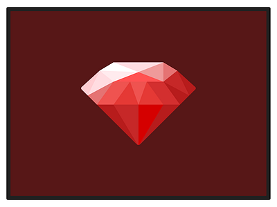 A Real Gem (Not Really) flat gem low poly reflect ruby