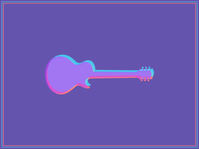 Art? abstract color guitar layer les paul