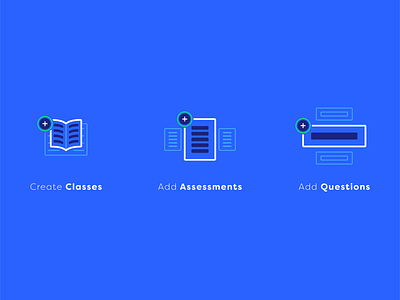 Course Icons add assessment assignment class create question school ui