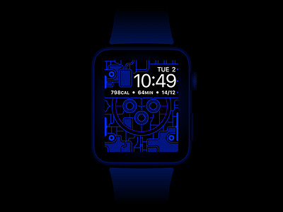 Apple Watch X-Ray Wallpaper (Free Download) blue color space contrast dark iphone line minimal oled p3 technology vector