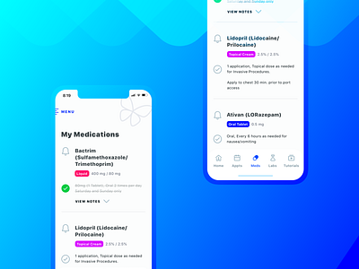Hospital iOS App - My Medications WIP