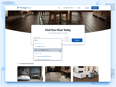 FlooringStores Home Page Search Interaction bathroom field find floor input interactive livingroom responsive search shop store type vinyl