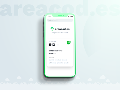 areacod.es Mobile Preview