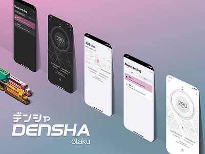 Densha Otaku - Promotional app branding graphic design illustration ios iphone logo mobile swiftui ui