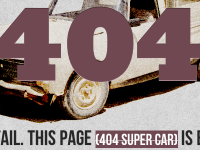 404 super car ! idlys webdesign