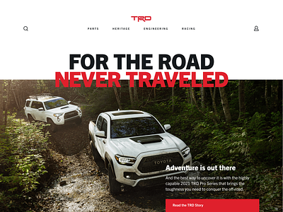 Toyota TRD ui design web design website