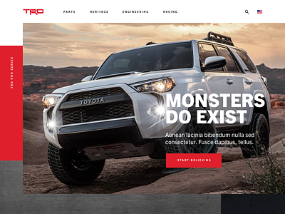 Toyota TRD ui design web design website