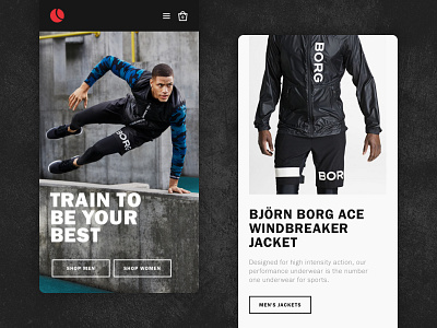 Bjorn Borg clothing e commerce ecommerce fashion mobile sports sportswear website