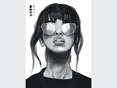 Too Cool for School art artowrk drawing grayscale portrait sketch