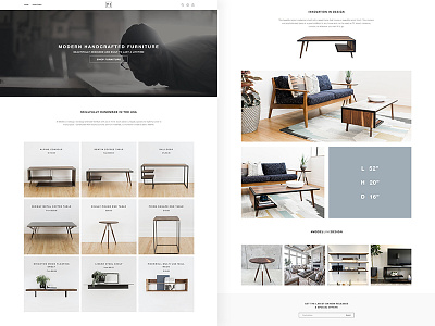 Modern Minimal Furniture Website