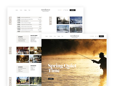 Sundance Mountain Resort mega menu menu mobile navigation ui ux website