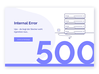 Illustrative 500 internal error page