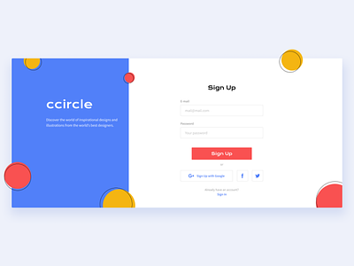 Sign Up Page bright concept dailyui figma illustration signup ui uxui webdesign