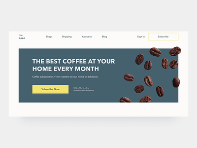 Coffee Subscription Website Concept