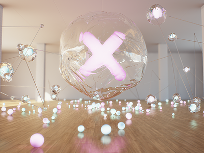 StudioX 3d balls cinema 4d glass sphere studio styleframe vray x