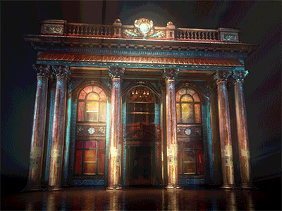 Old saloon #2 3d ae after effects animation c4d cinema 4d mapping redwood salon video mapping western wood