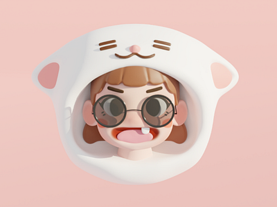 Just made 3D icons from my wife's 2D illustrations. 3d blender cute digitalart illustration zbrush