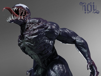 Venom 3D Fanart 3d 3dart marvel vanart venom zbrush