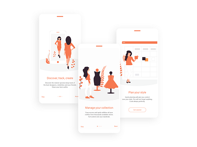 Styllie app moodboard app clothes fashion fashion app management material mobile moodboard slider social ui uidesign ux ux ui