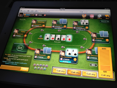 HTML5 Poker Game on iPad game poker