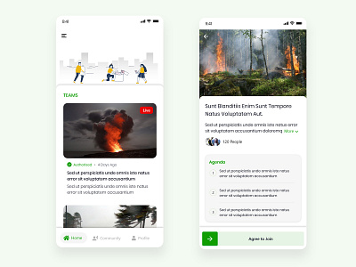 Disaster Team Management App adobe xd creative design design disaster team team management ux design visual design