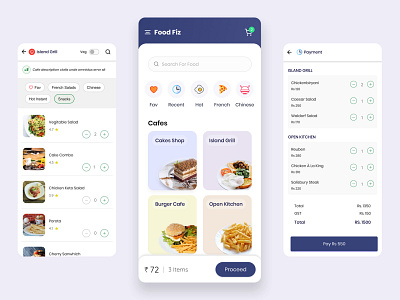 Restaurant Food Booking App adobexd billing blue clean ui creative app food app home food list food ordering app home page mobile app restaurant app restaurant food ux design visual design