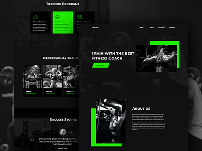 Personal trainer website design