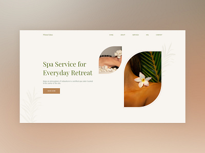 Spa Salon Website landing page design modern natural salon spa web design
