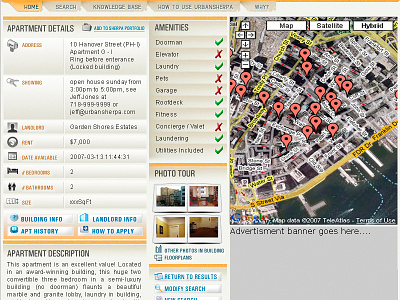 real estate web UI. search result view gui ia information architecture interface results display search results ui ux uxd web design webdesign webdevelopment